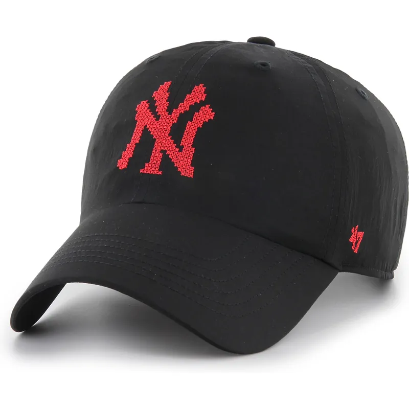 cappellino-curvo-nero-regolabile-clean-up-eight-bit-hero-dei-new-york-yankees-mlb-di-47-brand