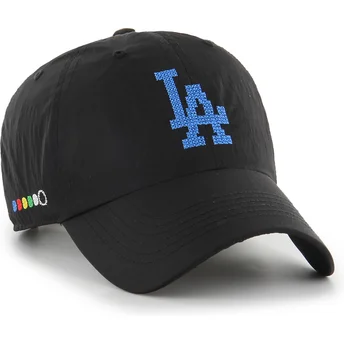 Gorra curva negra ajustable Clean Up Eight Bit Hero de Los Angeles Dodgers MLB de 47 Brand