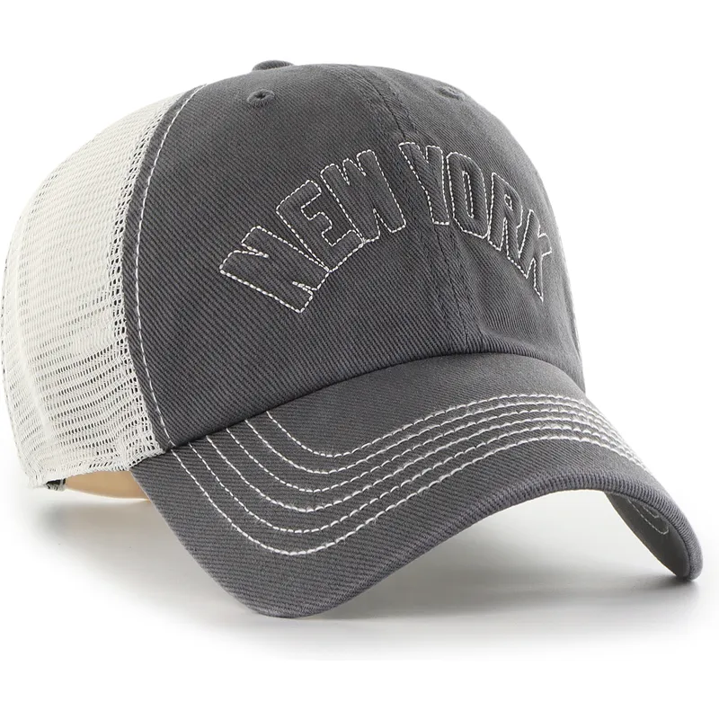 casquette-trucker-noire-clean-up-trailer-script-mesh-new-york-yankees-mlb-47-brand