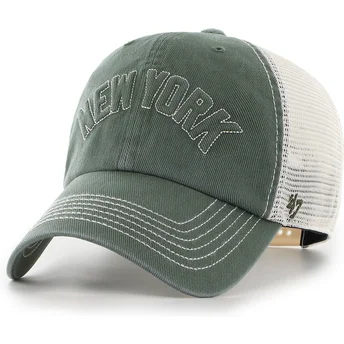 Trucker Cap grün Clean Up Trailer Script Mesh New York Yankees MLB von 47 Brand