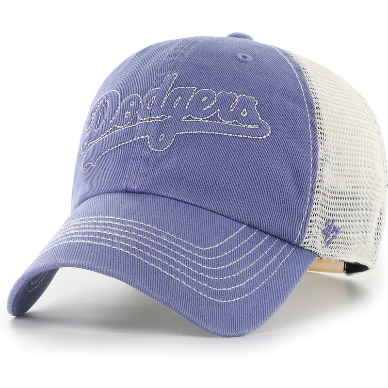 trucker-cap-blau-clean-up-trailer-script-mesh-der-los-angeles-dodgers-mlb-von-47-brand