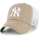 braune-trucker-kappe-clean-up-trawler-der-new-york-yankees-mlb-von-47-brand