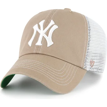 Καπέλο trucker καφέ Clean Up Trawler των New York Yankees MLB της 47 Brand