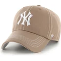 brazowa-regulowana-czapka-z-zakrzywionym-daszkiem-clean-up-contrast-stitch-new-york-yankees-mlb-od-47-brand