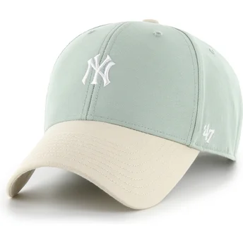 Gorra curva verde ajustable MVP Base Runner Two Tone Legend de New York Yankees MLB de 47 Brand