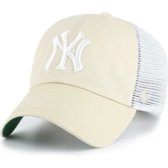 Czapka trucker beżowa Clean Up Trawler New York Yankees MLB od 47 Brand