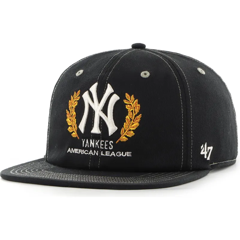 47-brand-flat-brim-captain-rl-keepsake-new-york-yankees-mlb-black-snapback-cap