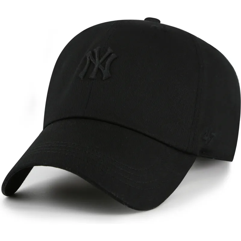 czarna-regulowana-czapka-z-zakrzywionym-daszkiem-z-czarnym-logo-clean-up-contemporary-two-tone-new-york-yankees-mlb-od-47-brand