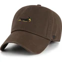 47-brand-curved-brim-clean-up-dog-base-runner-icon-brown-adjustable-cap