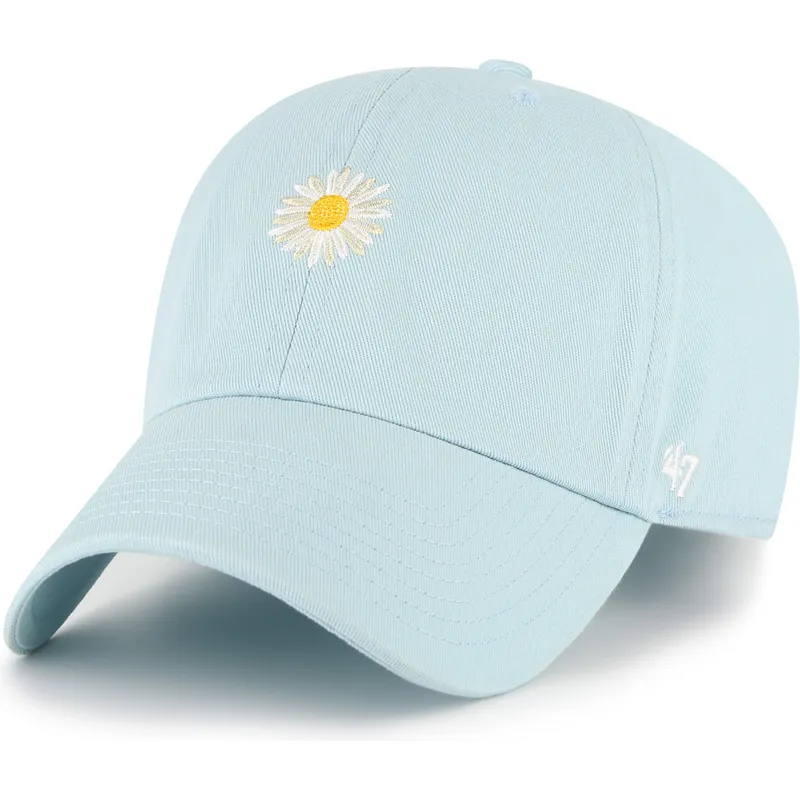 casquette-courbee-bleue-claire-ajustable-flower-clean-up-nature-base-runner-icon-47-brand