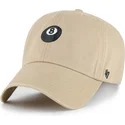 cappellino-curva-khaki-regolabile-8-ball-clean-up-base-runner-icon-di-47-brand