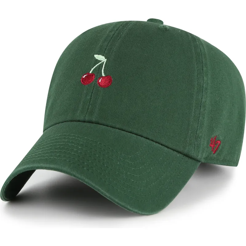 gorra-curva-verde-ajustable-cherry-fruit-clean-up-base-runner-icon-de-47-brand