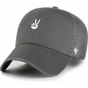 casquette-courbee-grise-ajustable-peace-clean-up-base-runner-icon-47-brand
