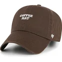 casquette-courbee-marron-ajustable-coffee-hat-phrase-clean-up-base-runner-icon-47-brand