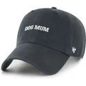 gorra-curva-negra-ajustable-dog-mum-phrase-clean-up-base-runner-icon-de-47-brand