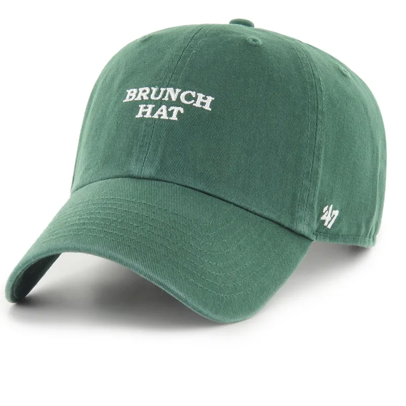 grune-verstellbare-curved-cap-brunch-hat-phrase-clean-up-base-runner-icon-von-47-brand