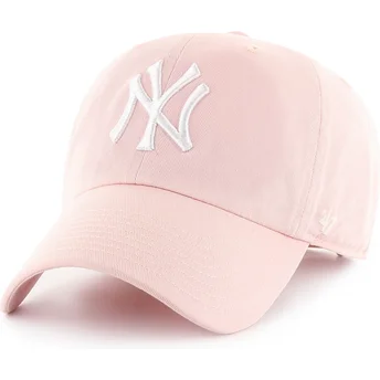 Rosa verstellbare Curved Cap Clean Up der New York Yankees MLB von 47 Brand
