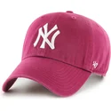 rote-verstellbare-gebogene-clean-up-galaxy-kappe-der-new-york-yankees-mlb-von-47-brand