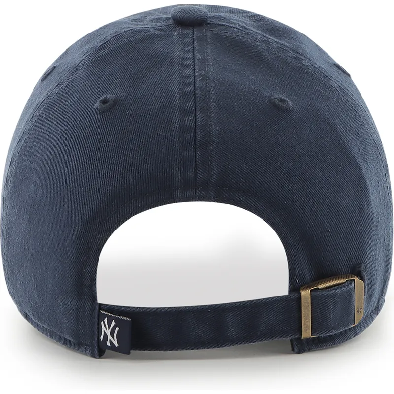 casquette-courbee-bleue-marine-ajustable-clean-up-new-york-yankees-mlb-47-brand