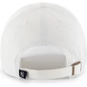 casquette-courbee-blanche-avec-logo-blanc-ajustable-clean-up-new-york-yankees-mlb-47-brand