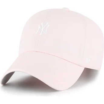 Gorra curva rosa claro ajustable Clean Up Base Runner de New York Yankees MLB de 47 Brand