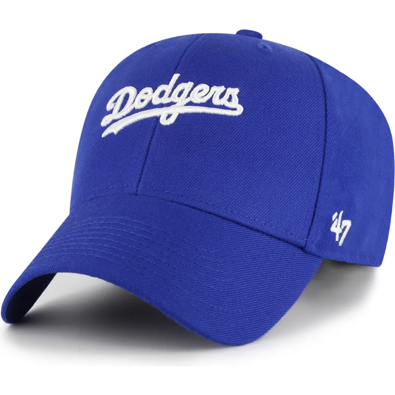 casquette-courbee-bleue-ajustable-mvp-ballpark-script-shot-los-angeles-dodgers-mlb-47-brand