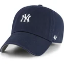 casquette-courbee-bleue-marine-ajustable-clean-up-base-runner-new-york-yankees-mlb-47-brand