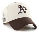 47-brand-curved-brim-mvp-dt-sure-shot-two-tone-cotton-oakland-athletics-mlb-beige-and-brown-snapback-cap