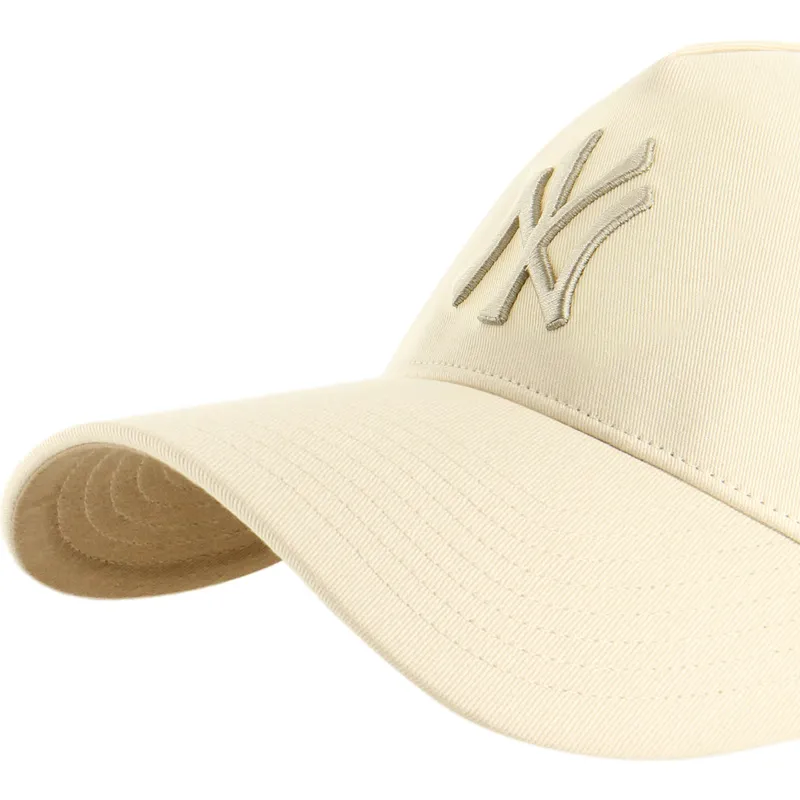 47-brand-curved-brim-mvp-dt-sure-shot-two-tone-cotton-new-york-yankees-mlb-beige-snapback-cap-with-beige-logo