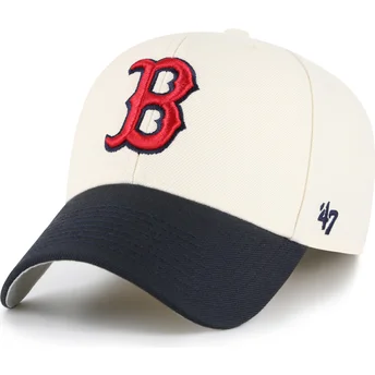 Casquette courbée beige et bleue marine ajustable MVP Two Tone Boston Red Sox MLB 47 Brand