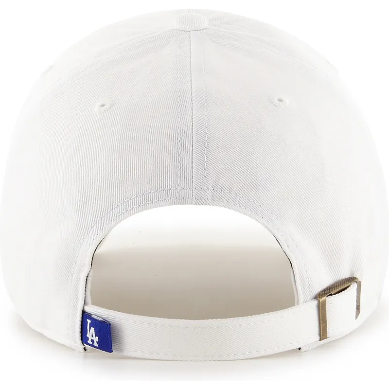 weisse-verstellbare-curved-cap-mit-blauem-logo-clean-up-der-los-angeles-dodgers-mlb-von-47-brand