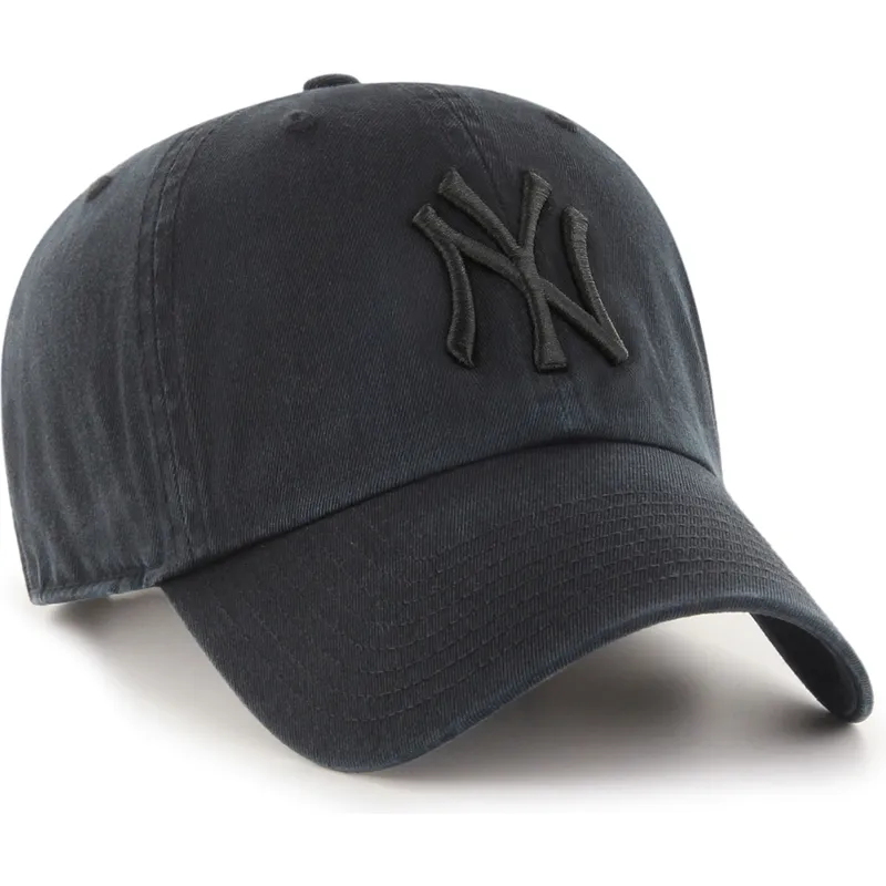 cappellino-curvo-nero-regolabile-con-logo-nero-clean-up-dei-new-york-yankees-mlb-di-47-brand
