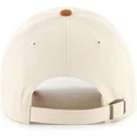bezowo-brazowa-regulowana-czapka-z-zakrzywionym-daszkiem-clean-up-mini-script-suede-visor-los-angeles-dodgers-mlb-od-47-brand