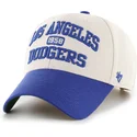 casquette-courbee-beige-et-bleue-ajustable-mvp-broke-line-los-angeles-dodgers-mlb-47-brand