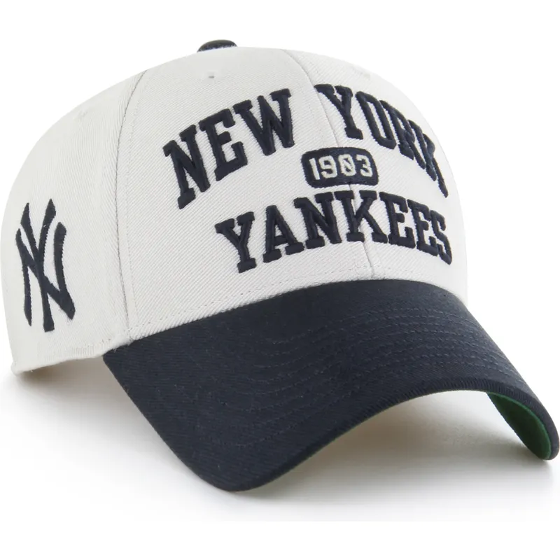 bojd-keps-beige-och-marinbla-justerbar-mvp-broke-line-fran-new-york-yankees-mlb-av-47-brand