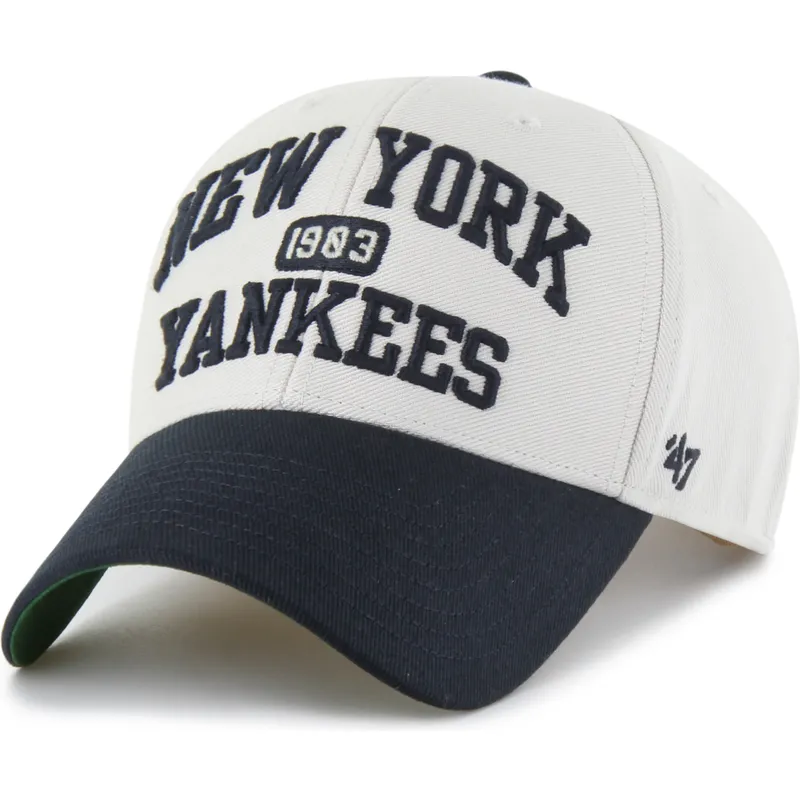 cappellino-curvo-beige-e-blu-marino-regolabile-mvp-broke-line-dei-new-york-yankees-mlb-di-47-brand