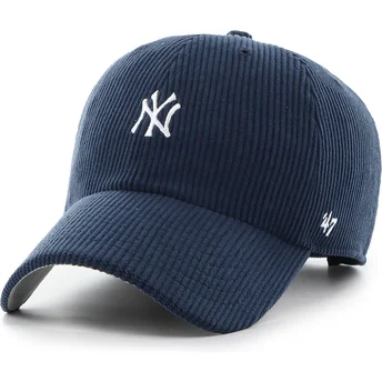 Cappellino curvo blu marino regolabile Clean Up Cord Base Runner dei New York Yankees MLB di 47 Brand