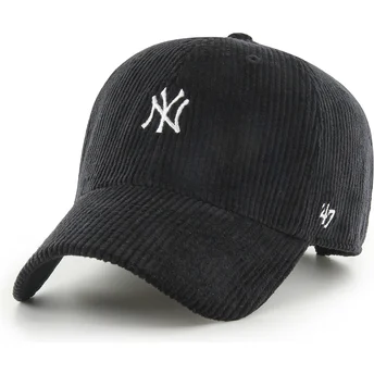 Czapka z zakrzywionym daszkiem czarna regulowana Clean Up Cord Base Runner New York Yankees MLB od 47 Brand