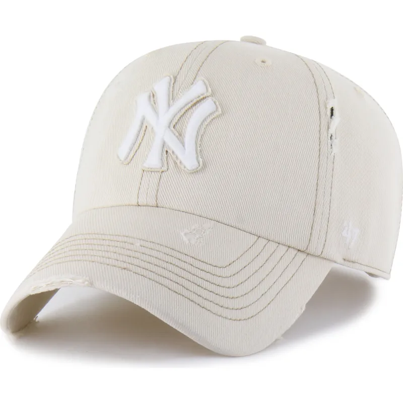 beige-gebogene-verstellbare-clean-up-weathered-mojave-kappe-der-new-york-yankees-mlb-von-47-brand