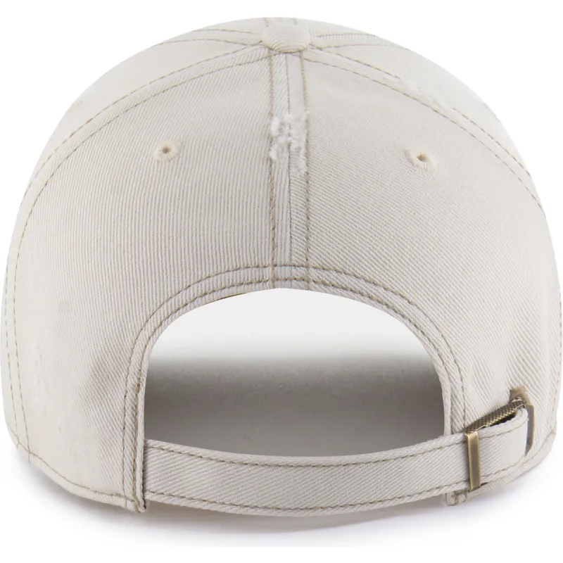 47-brand-curved-brim-clean-up-weathered-mojave-new-york-yankees-mlb-beige-adjustable-cap