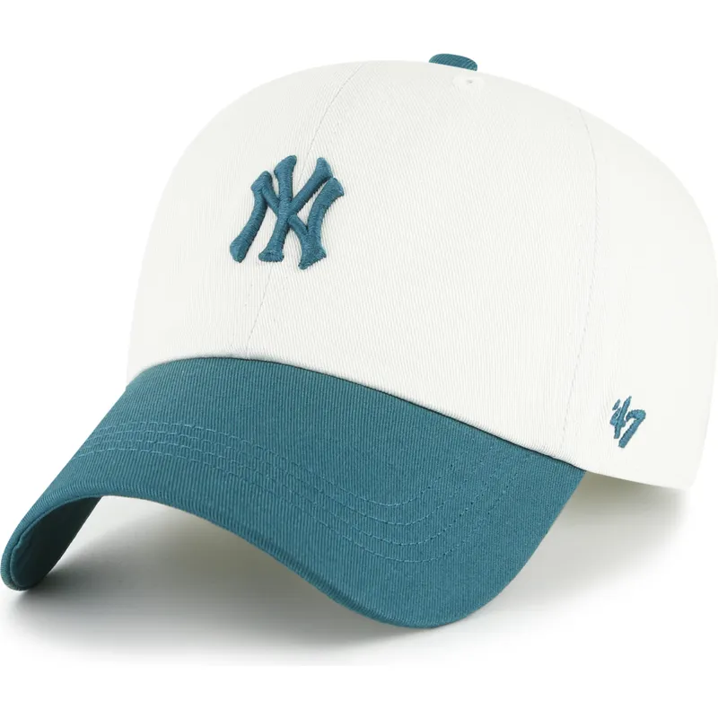 cappellino-curvo-beige-e-verde-regolabile-clean-up-contemporary-two-tone-dei-new-york-yankees-mlb-di-47-brand