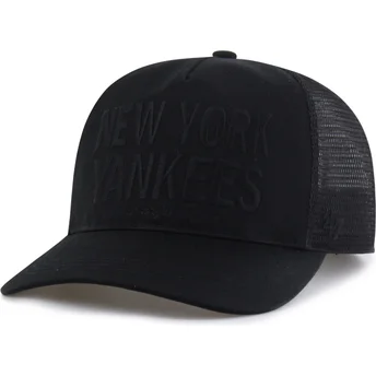 Svart truckerkeps med svart Hitch Contemporary-logotyp New York Yankees MLB från 47 Brand