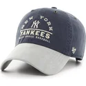 cappellino-curva-blu-marino-e-grigio-regolabile-clean-up-windham-suede-vintage-di-new-york-yankees-mlb-di-47-brand