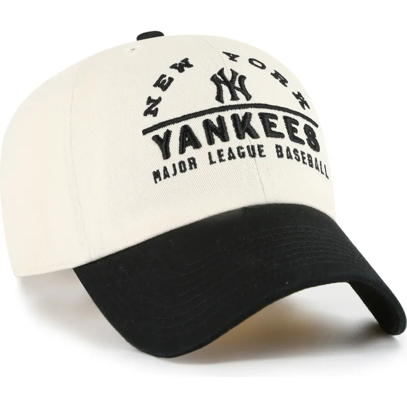czapka-z-zakrzywionym-daszkiem-bezowo-czarna-regulowana-clean-up-windham-new-york-yankees-mlb-od-47-brand