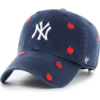 Cappellino curvo blu marino regolabile Clean Up Scatter Apple dei New York Yankees MLB di 47 Brand