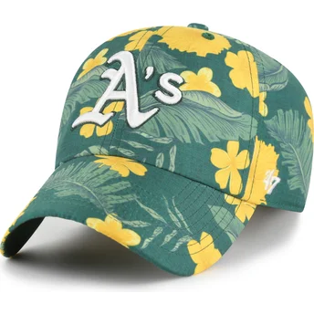 47 Brand Curved Brim Clean Up Beach Side Oakland Athletics MLB Green Adjustable Cap