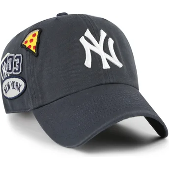 Marineblaue verstellbare Curved Cap Clean Up Badges Vintage der New York Yankees MLB von 47 Brand
