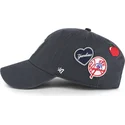 marineblaue-verstellbare-curved-cap-clean-up-badges-vintage-der-new-york-yankees-mlb-von-47-brand