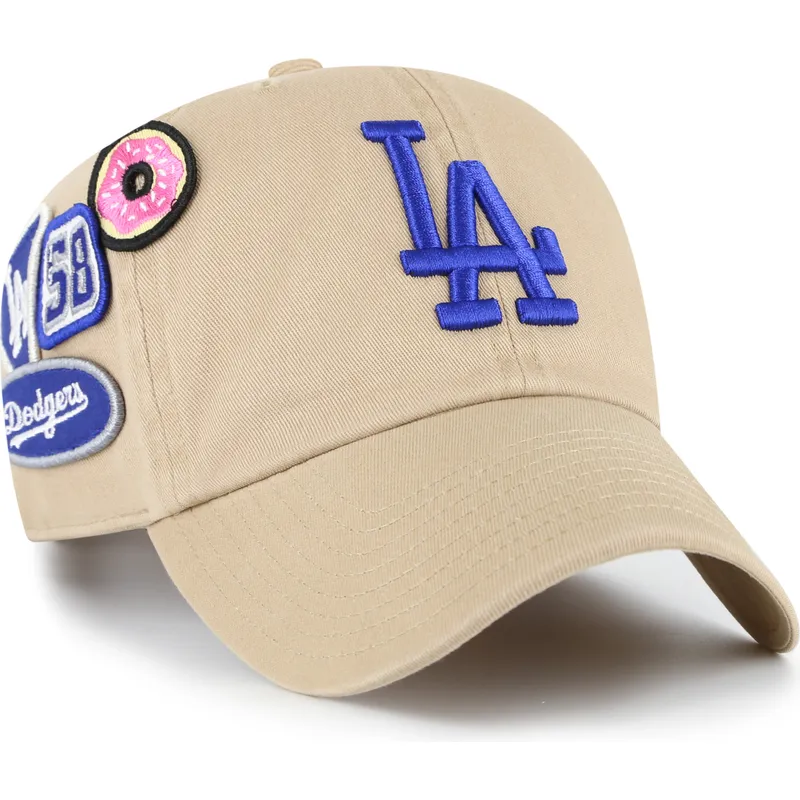 khakifargad-bojd-justerbar-keps-clean-up-badges-fran-los-angeles-dodgers-mlb-av-47-brand