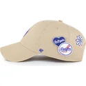 cappellino-curva-khaki-regolabile-clean-up-badges-dei-los-angeles-dodgers-mlb-di-47-brand